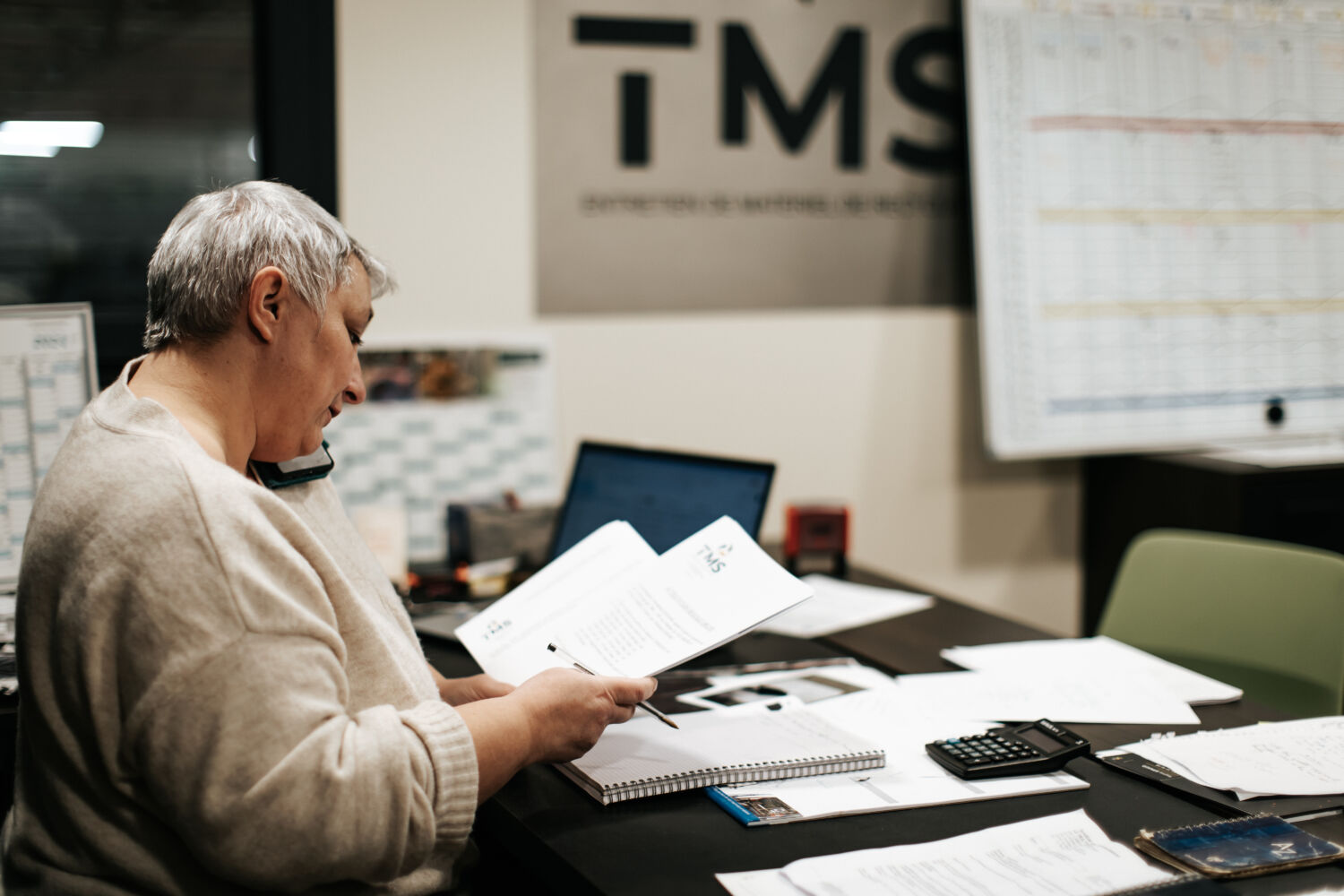 Photo de la secrétaire de la société TMS